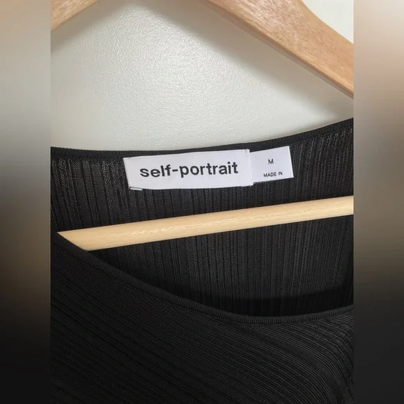 Brand new Self-Portrait cut-out detail ribbed-knit midi dress - Picture 4 of 11